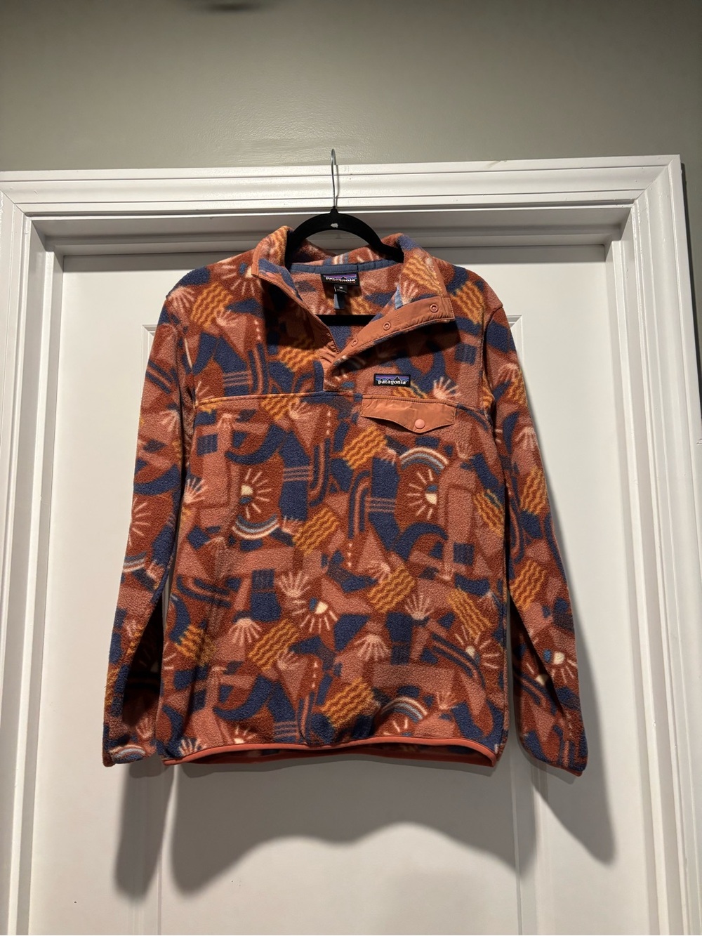 Patagonia Synchilla Snap T Fleece Pullover Womens XSmall Canyon Block Fall Jacke